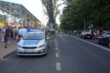 Policyjne zabezpieczenie meczu żużla na stadionie przy ulicy Gliwickiej w Rybniku.