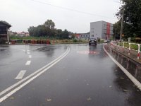 Miejsce wypadku drogowego Rybnik ul. Małachowskiego.
