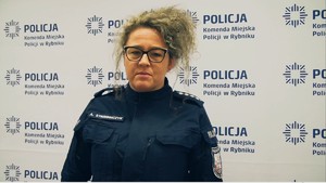 Policjantka Komendy Miejskiej policji w Rybniku.
